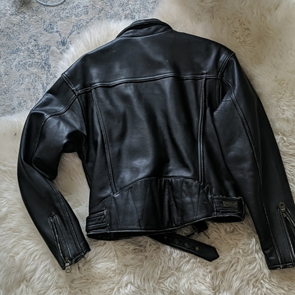 Beautiful Leather Harley Davidson Biker Jacket EUC - Picture 4 of 13